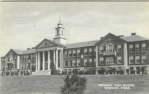 Vintage Postcard, Needham High School, Needham, Massachusetts 