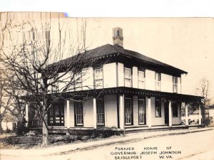 Bridgeport West Virginia Former Home of Governor Johnson Real Photo PC AA82340