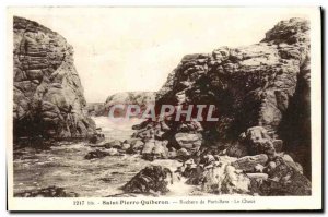 Old Postcard Quiberon Rocks Port Bara Chaos