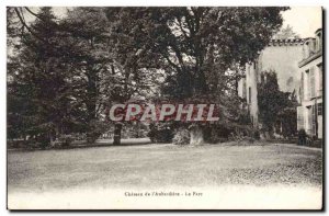 Old Postcard Chateau de l & # 39Auberdiere the park