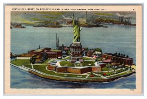 Statue of Liberty New York City NY NYC UNP Unused Linen Postcard W9