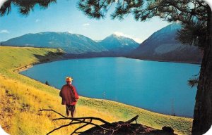 LAKE WALLOWA Eastern Oregon c1960s Dexter Chrome Vintage Postcard