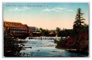 Bobbin Mill and Falls West Manchester New Hampshire NH UNP DB Postcard H20