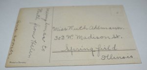 Christmas Wishes Angels Bell Postcard EAS Printed in Germany