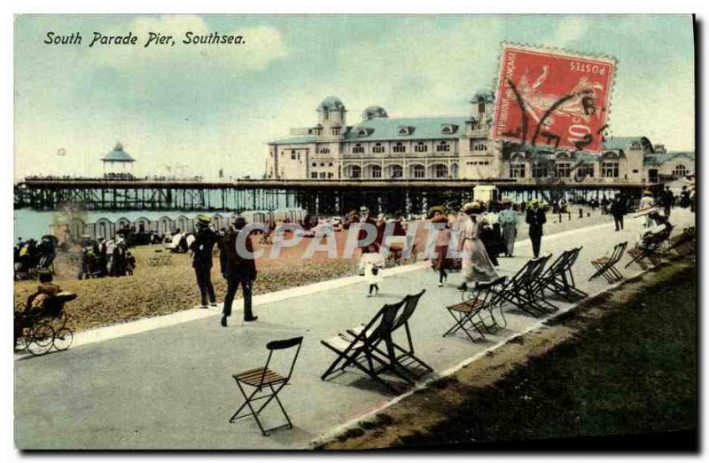 Postcard Old Soth Parade Pier in Southsea