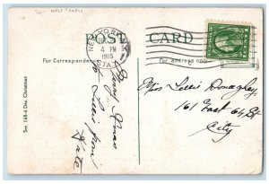 New York NY Postcard Christmas Santa Claus Sack Of Toys Arts Crafts 1915 Antique