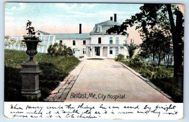 City Hospital - Belfast MAINE Postcard