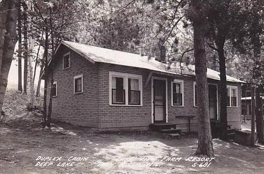 Wisconsin Troy River Duplex Cabin Lake View Farm Resort Real Photo