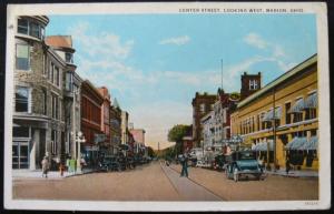 AUTOS STORES CENTER STREET MARION OHIO OH POSTCARD