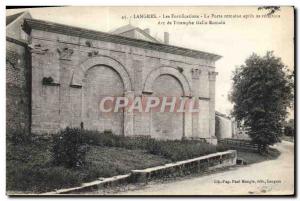 Old Postcard Langres The Fortification The Roman Gate After his refection