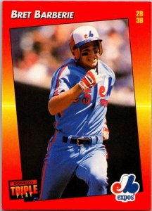 1992 Donruss Baseball Card Bret Barberie Montreal Expos sk6154