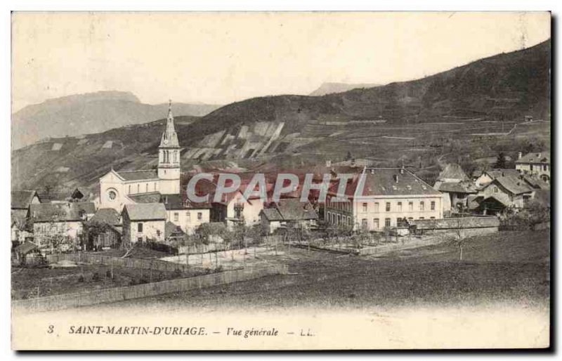 Saint Martin D & # 39Uriage - Vue Generale - Old Postcard