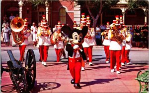 Mickey MOuse Disneyland Band Town Square Main Street Anaheim California Postcard 