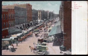 Illinois CHICAGO South Water Street Horses Wagons Market - pm1908 - Und/B