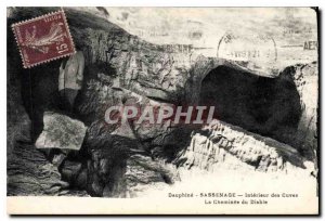 Old Postcard Dauphine Sassenage Interior of tanks The Devil's Chimney