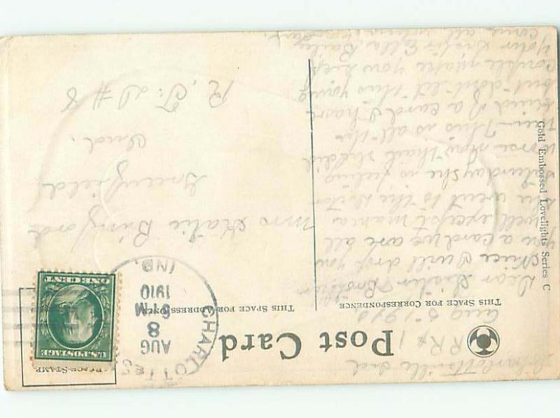 c1910 ROMANTIC COUPLE IN LIGHTBULB - MAYBE AN EDISON AC5113