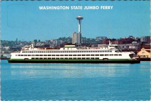 WA, Washington  M.V. SPOKANE Washington State Jumbo Ferry Boat  4X6 Postcard