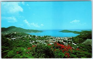 c1960s Charlotte Amalie, St. Thomas, US Virgin Islands Birds Eye Chrome PC A300