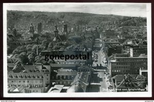 dc1351 - GERMANY Stuttgart 1940s Blick vom Bahnhofsturm. Real Photo Postcard