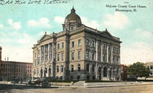 Vintage Postcard McLean County Court House Bloomington Illinois S. H. Knoxx Pub.