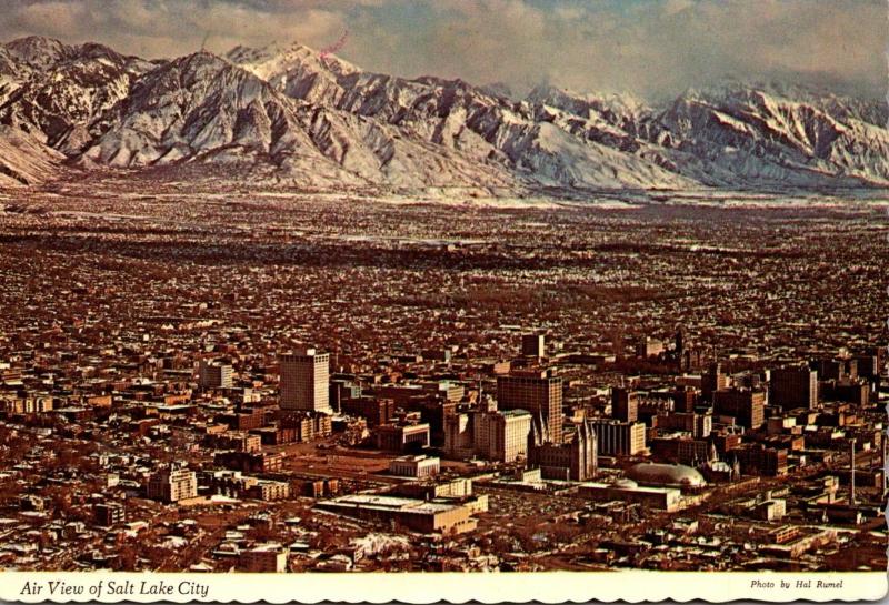 Utah Salt Lake City Aerial View 1972