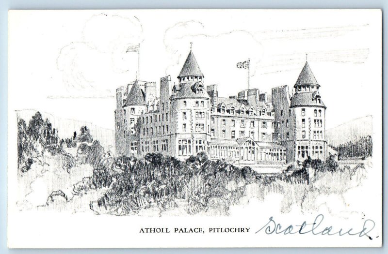 Perthshire Scotland Postcard Atholl Palace Pitlochry c1910 Antique Posted