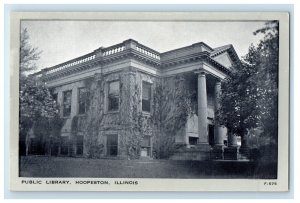 c1910 Public Library Hoopeston Illinois IL Antique Unposted Postcard