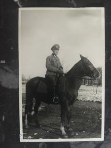 Mint WW2 RPPC Postcard Germany Army Wehrmacht Officer on Horseback 1943