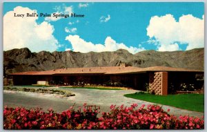 Palm Springs California 1960s Postcard Lucy Ball Home Move Star Actress