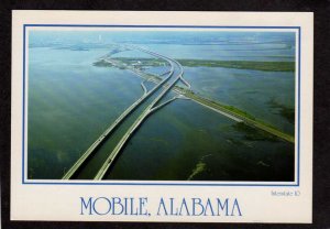 AL Interstate 10 Highway Bridge Spanish Fort Mobile Alabama Postcard