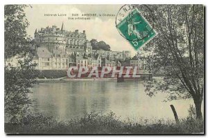 Old postcard Indre et Loire Amboise Chateau Artistic view