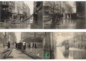 FLOOD FRANCE PARIS 1910 INONDATIONS 500 Vintage Postcards (L5078)