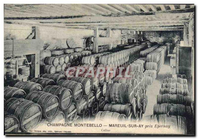 Old Postcard Folklore Wine Vineyards Champagne Montebello Mareuil on Ay Epern...