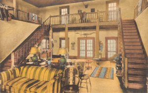 Lounge KING'S DUDE RANCH Brighton, Florida c1920s Hand-Colored Albertype Vintage 