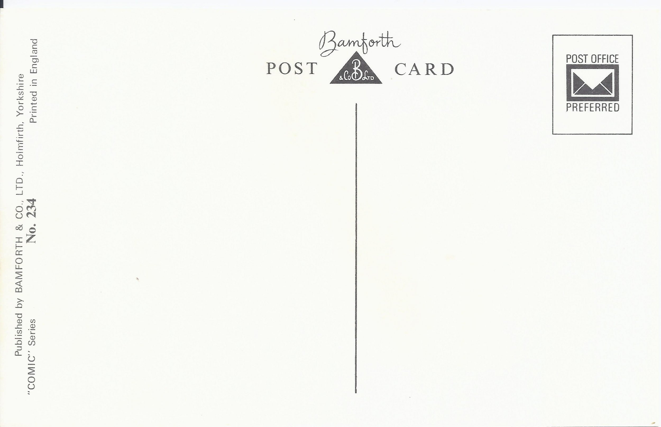 Vintage 1970's Bamforth COMIC Postcard Difference Roast beef & Pea Soup Topics Humour