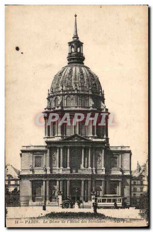 Old Postcard Paris The Dome of the Hotel des Invalides