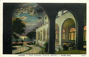MS-BILOXI-THE BUENA VISTA HOTEL-VERANDA-EARLY-T44375