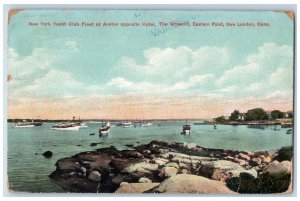 c1910 New York Yacht Club Fleet Griswold New London Connecticut CT Postcard