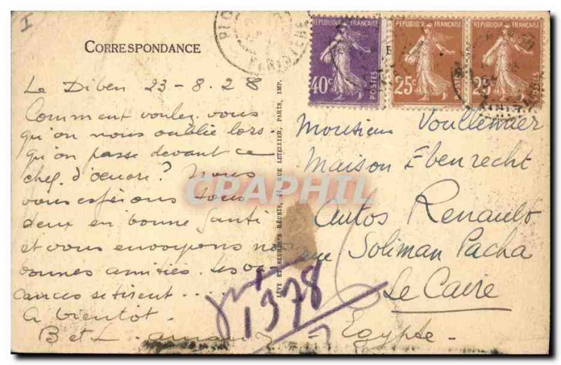 Old Postcard Folklore Morlaix Breton piper