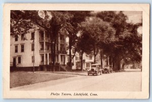 Litchfield Connecticut CT Postcard Phelps Tavern Exterior c1910 Vintage Antique