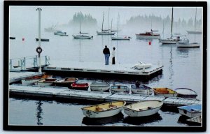 Postcard - Fog Bound In One Of Maine's Many Harbors Along The Coast - Maine