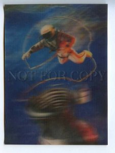 466770 USSR Leonov first human spacewalk advertising Olympics-80 3-D lenticular