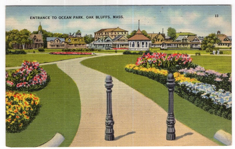 Oak Bluffs, Mass, Entrance To Ocean Park