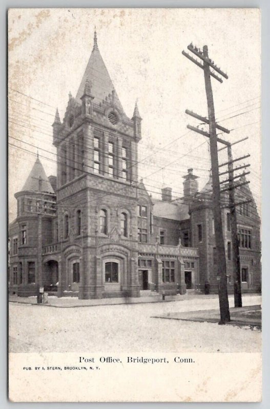 Bridgeport CT Post Office Building Connecticut Postcard O22