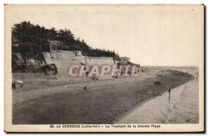 Old Postcard La Bernerie The Turn of the Big Beach