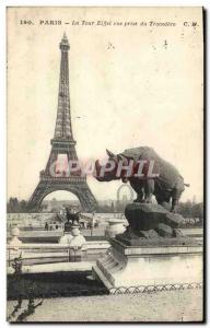 VINTAGE POSTCARD Paris the Eiffel Tower seen from of 