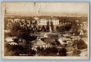 c1910's Birds Eye View Cottonwood Falls Kansas KS RPPC Photo Antique Postcard