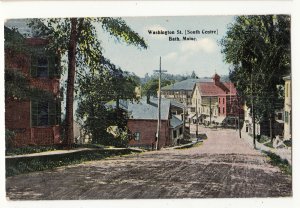 P3305 JL old postcard washington st. south center bath maine