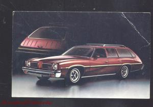 1973 PONTIAC LEMANS SAFARI STATION WAGON FRESNO CALIF. CAR DEALER OLD POSTCARD