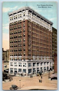 Des Moines Iowa IA Postcard New Hippee Building Exterior c1910 Vintage Antique